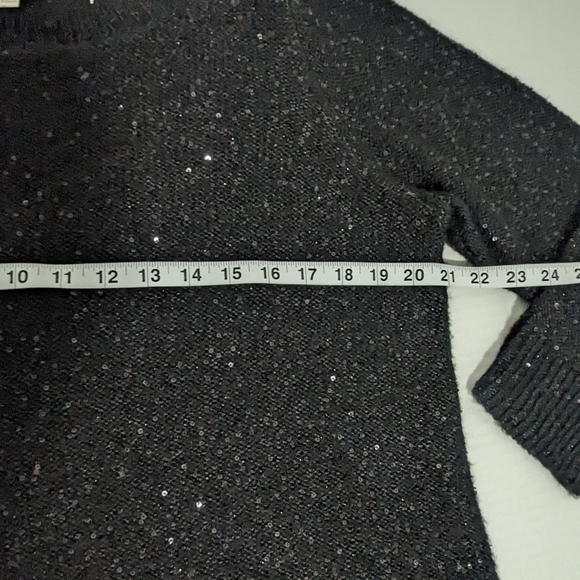 Anne Klein Black Sequin Sweater Women's Size XL - Picture 4 of 7